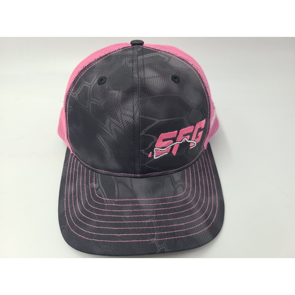 Women Sodium Fishing Gear‎ SFG Mesh Trucker Snapback Hat Cap Outdoors Black Pink